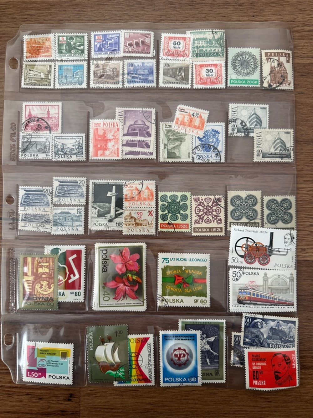 Vintage Stamp Collection Display